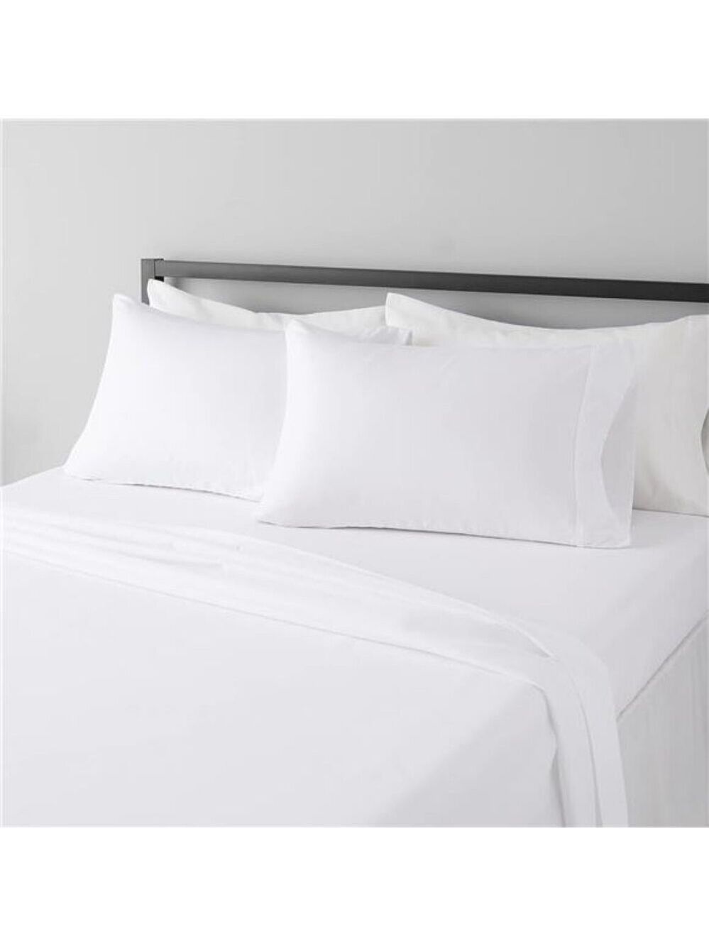 Queen white microfiber sheet set soft breathable wrinkle free deep pocket beddin